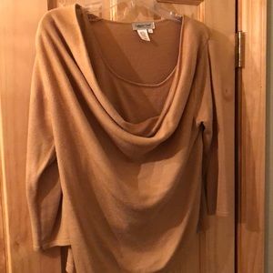 Elegant draped sweater blouse